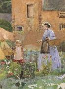 George John Pinwell,RWS In a Garden at Cookham (mk46) oil painting picture wholesale
